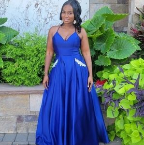 Like New Blue prom like dress worn this one time Size 5-6